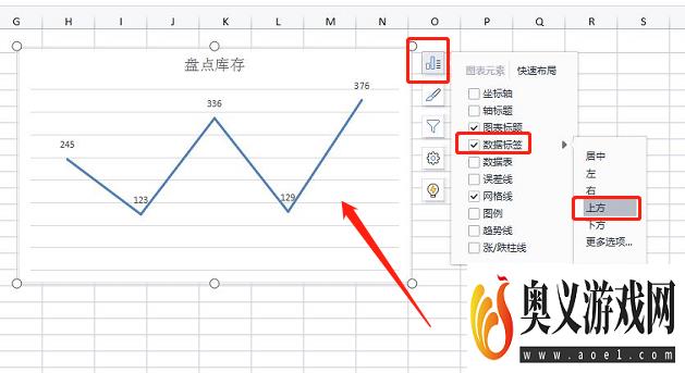 EXCEL中怎样制作没有坐标轴的折线图