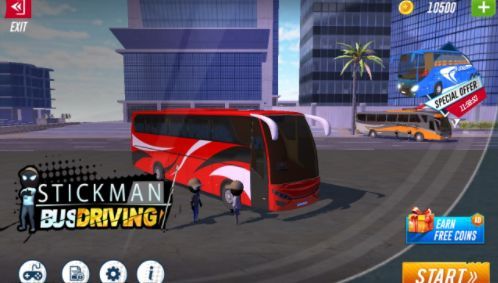 火柴人巴士驾驶模拟器解锁版游戏截图